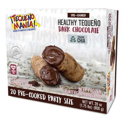 20 Pre-Cooked Healthy Dark Chocolate Tequeño Party Size